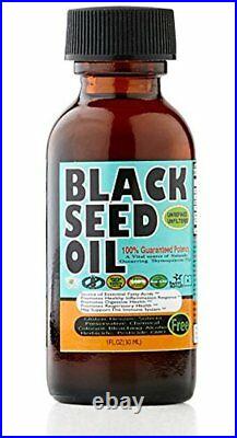 100% ORGANIC Nigella Sativa Black Seed Oil Cold Pressed 1oz Glass bottle(NY USA)