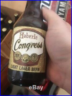 18 Haberle Light Beer Bottles Brewing Co With Cardboard Case Rochester NY Full