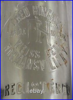 1800s Fred Hinckel Blob Top Weiss Beer Bottle Normansville, NY USA