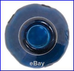 1849-55 Dug Cobalt Blue Iron-pontiled Knickerbocker 10-side Ny Soda Bottle