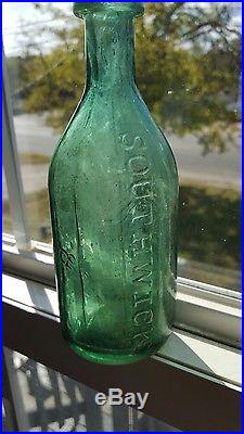 1850's Southwick & Tupper 10 Panel Iron Pontil Soda Bottle New York (ny)