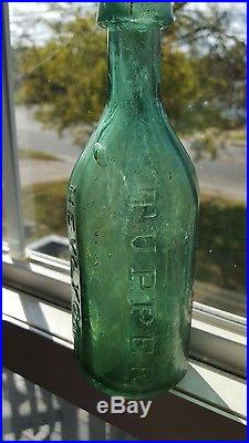 1850's Southwick & Tupper 10 Panel Iron Pontil Soda Bottle New York (ny)
