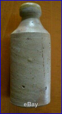 1853 John Edwards Marked Salt Glazed Stoneware Beer Bottle New York