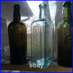 1860 Brant's Purifying Extract M. T. Wallace Brooklyn Huge 10 CIVIL War Bottle