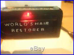1860's BEAUTIFUL AMETHYST COLORED MRS S. A. ALLENS WORLD'S HAIR RESTORER N. Y