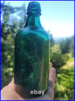 1870s Deep Emerald Hathorn Springs Bottle? Beautiful Old green Saratoga New York