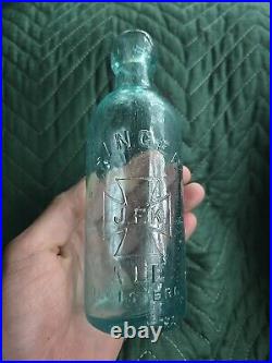 1870s Neat Brooklyn Ironcross Soda Bottle? J. F. Knobel New York Bottle