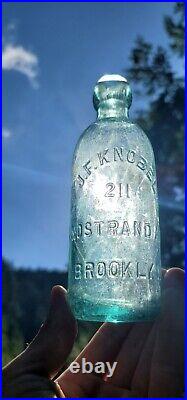 1870s Neat Brooklyn Ironcross Soda Bottle? J. F. Knobel New York Bottle