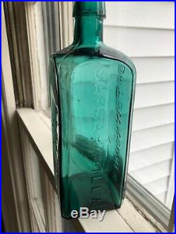1870s Teal Green Dr Townsends Sarsaparilla Albany New York Bottle