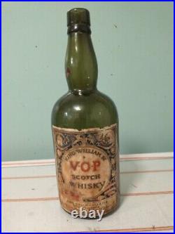 1870s scotch whiskey liquar bottle. AMAZING! SCOTLAND IMPORT/NY STAMP