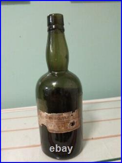 1870s scotch whiskey liquar bottle. AMAZING! SCOTLAND IMPORT/NY STAMP