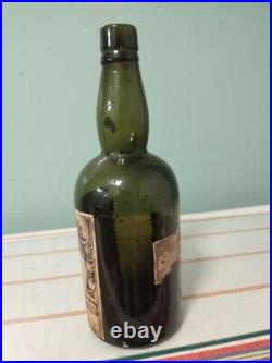 1870s scotch whiskey liquar bottle. AMAZING! SCOTLAND IMPORT/NY STAMP