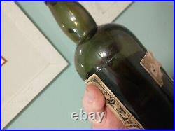 1870s scotch whiskey liquar bottle. AMAZING! SCOTLAND IMPORT/NY STAMP