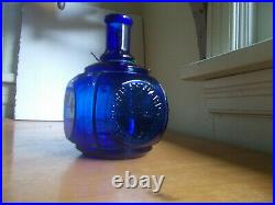 1871 Patent Hayward's Hand Fire Grnade Broadway Ny Hand Blown Cobalt Bottle