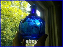 1871 Patent Hayward's Hand Fire Grnade Broadway Ny Hand Blown Cobalt Bottle