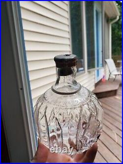 1880s Hayward NY Hand Grnade Fire Extinguisher Pleated Bottle