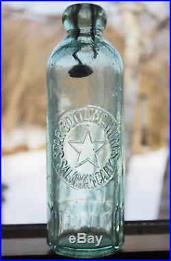 1880s McCully & Co Pittsburgh Hutch Soda Bottle STAR BOTTLING WORKS SALAMANCA NY