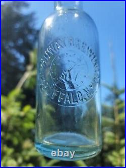 1880s Pictorial Broadway Brewery Bottle? Blob Top Buffalo New York Beer Bottle