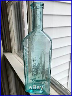 1880s Pristine Kemps Sarsaparilla O F Woodward Le Roy New York Bottle