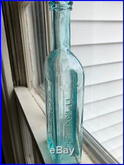1880s Pristine Kemps Sarsaparilla O F Woodward Le Roy New York Bottle