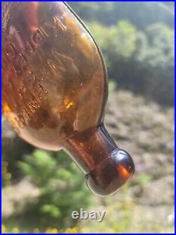 1890's Honey Amber SAFE Kidney Cure Bottle? Old Warner's Liver Remedy NY. Bottle