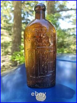 1890's Honey Amber SAFE Kidney Cure Bottle? Old Warner's Liver Remedy NY. Bottle