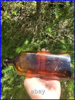 1890's Honey Amber SAFE Kidney Cure Bottle? Old Warner's Liver Remedy NY. Bottle