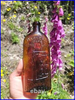 1890's Honey Amber SAFE Kidney Cure Bottle? Old Warner's Liver Remedy NY. Bottle