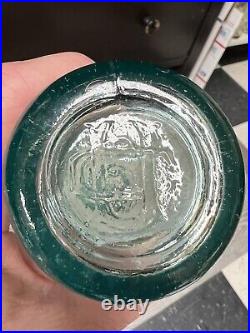 1890's UNION BOTTLING CO. 240-242 EAST 20TH ST. NEW YORK BLOB TOP LIGHT BLUE