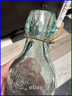 1890's UNION BOTTLING CO. 240-242 EAST 20TH ST. NEW YORK BLOB TOP LIGHT BLUE