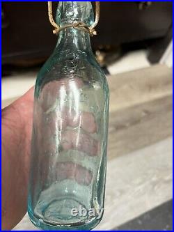 1890's UNION BOTTLING CO. 240-242 EAST 20TH ST. NEW YORK BLOB TOP LIGHT BLUE