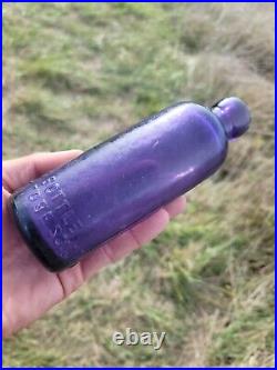 1890s DEEP AMETHYST Vocegelle BROS Bottle? Old Purple New York Hutchinson Soda