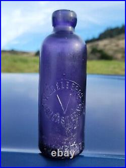 1890s DEEP AMETHYST Vocegelle BROS Bottle? Old Purple New York Hutchinson Soda