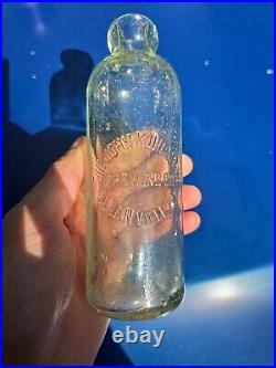 1890s Ellenville NY Hutchinson? The John Kuhlman Brewing Co Bottle