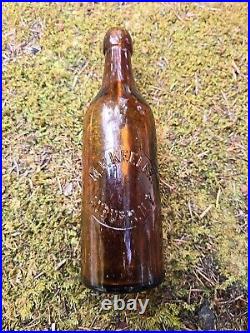 1890s New York Blob Top Beer? Antique M. F. Keeler Auburn NY Ale Bottle