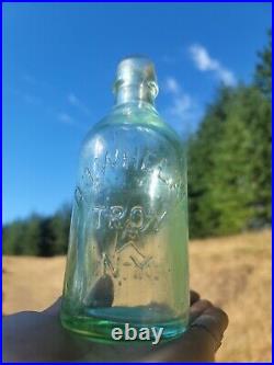 1890s Troy New York Bottle? Old aqua Star D. J. Whelan Mineral Water Bottle