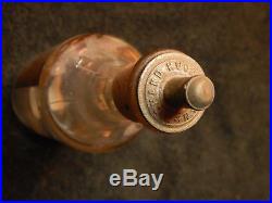 1908 RICHARD HUDNUT Perfumer EAST INDIA BAY RUM Glass Bottle PEWTER TOP New York