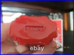 1920'S ART DECO GLASS RED PERFUME BOTTLEGLASS STOPPERDUSKALANGLOIS N. Y. WithBOX