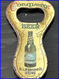 1920s Conqueror Liebmann's Sons Opener Brewing Co Beer Bottle BROOKLYN NEW YORK