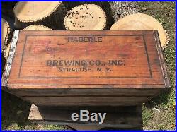 1930's Haberle BEER case Brewery crate Syracuse NY Congress bottle label