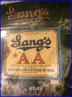 1930's Lang's AA Gerhard Lang Bottling Buffalo NY Tray