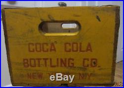 1930s COCA-COLA Wood NEW YORK, NY Coke Bottle Crate Carrier Box 17 x 11 x 8.6
