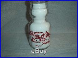 1950's J. J. BROWN Troy NEW YORK 1/2 pint N. Y. Dairy milk bottle BABY FACE PYRO