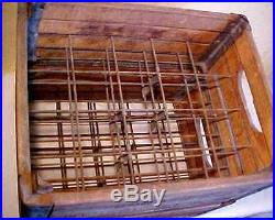 1954 Antique BORDEN'S DAIRY Wood MILK BOTTLE CRATE End COFFEE TABLE Menands NY