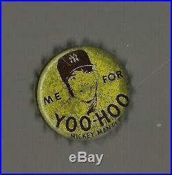 1959 YOO HOO Bottle Cap MICKEY MANTLE New York Yankees (HOF)