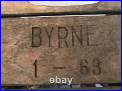 1963 BRYNE DAIRY VINTAGE 12 milk bottle carrier case, SYRACUSE, NEW YORK