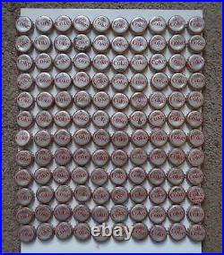 1964-65 Coca Cola NEW YORK WORLD'S FAIR Comp Set 120 Bottle Caps & SAVER SHEET &