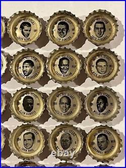 1966 Coke N Y Jets + AFL All-Stars Bottle Caps Complete With Saver Sheet Namath