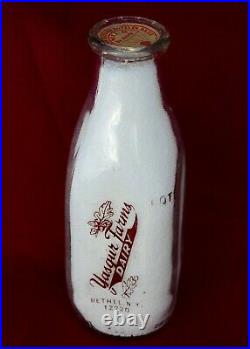 1969 Bethel N. Y. Yasgur Farm Dairy Milk Bottle Woodstock Music Festival