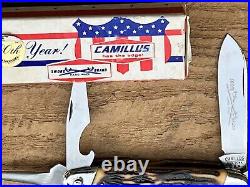 1970s CAMILLUS NY USA SWORD BRAND STAGLON IMITATION STAG # 97 SCOUT CAMP KNIFE